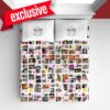 Personalized Bedsheet White Collage photos
