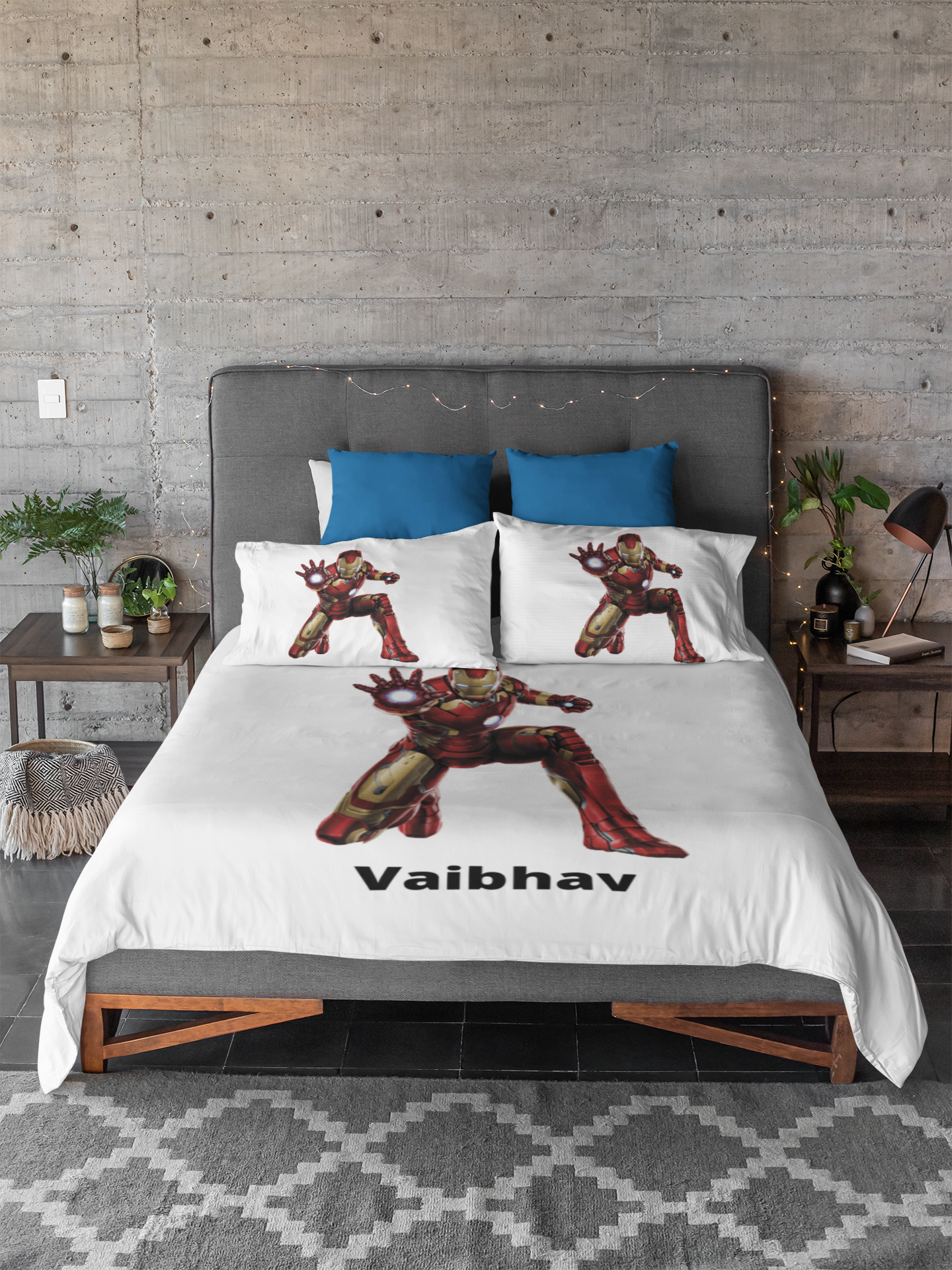 iron man customized kids bedsheet