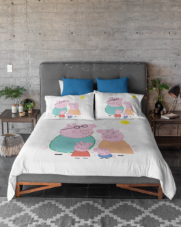 Peppa Pig Custom Kids Bedding Set cartoon character