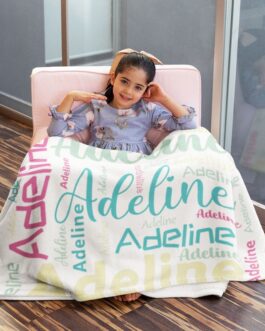Customised Photo Blanket Collage Photos Name Baby Kid