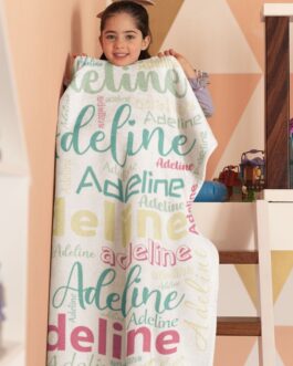 Customised Photo Blanket Collage Photos Name Baby Kid